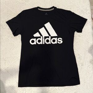 Adidas Men's Climalite Tee in Black with White Logo, dryfit, excellent shirt